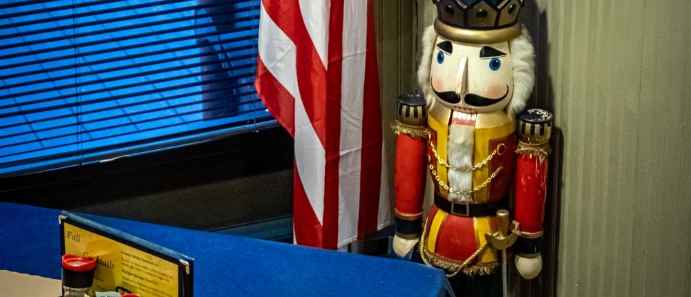 The atrium decorated for Christmas The atrium room at the Blvd Grill Johnstown, PA decorated for Christmas.