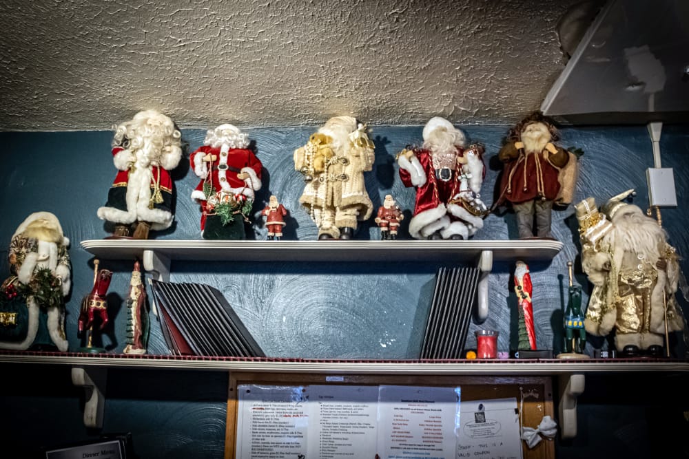 The balcony decorated for Christmas The balcony room at the Blvd Grill Johnstown, PA decorated for Christmas.