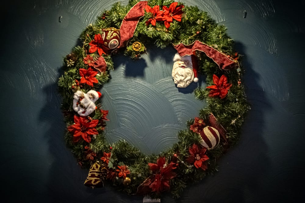 The balcony decorated for Christmas The balcony room at the Blvd Grill Johnstown, PA decorated for Christmas.