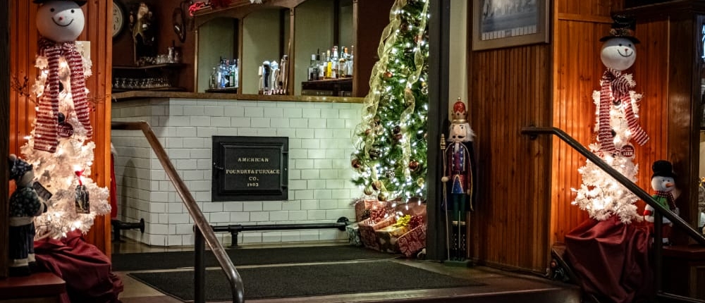 The game room decorated for Christmas The game room at the Blvd Grill Johnstown, PA decorated for Christmas.