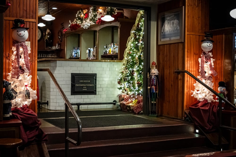 The game room decorated for Christmas The game room at the Blvd Grill Johnstown, PA decorated for Christmas.