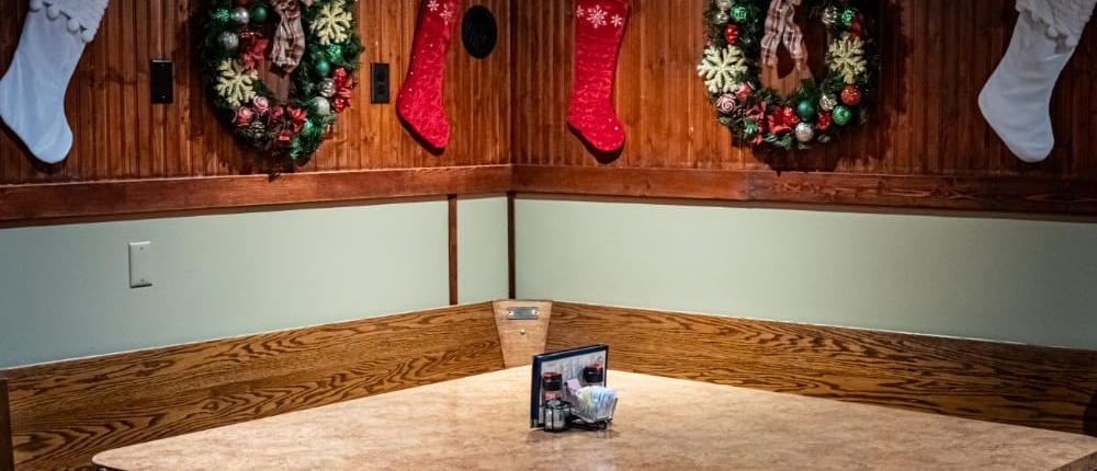 The game room decorated for Christmas The game room at the Blvd Grill Johnstown, PA decorated for Christmas.