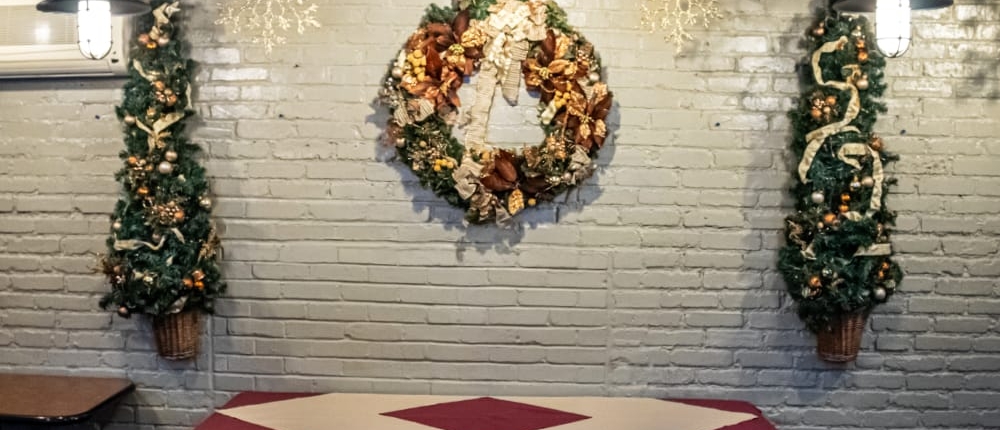The side bar decorated for Christmas The side bar room at the Blvd Grill Johnstown, PA decorated for Christmas.