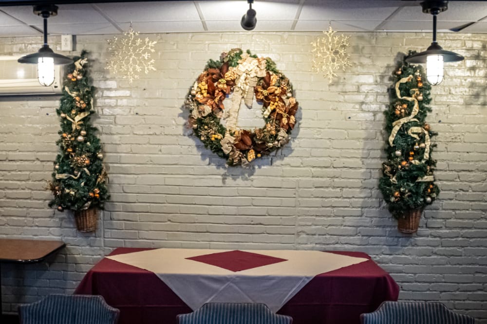 The side bar decorated for Christmas The side bar room at the Blvd Grill Johnstown, PA decorated for Christmas.