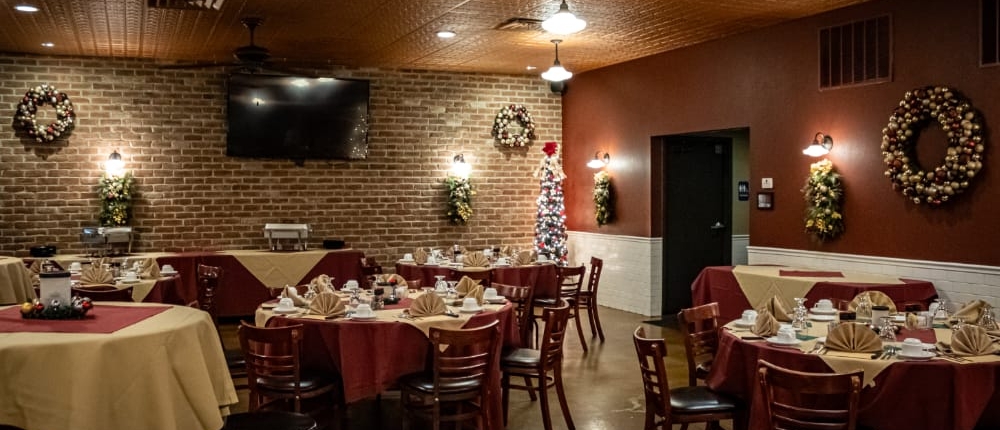 The speakeasy decorated for Christmas The speakeasy room at the Blvd Grill Johnstown, PA decorated for Christmas.