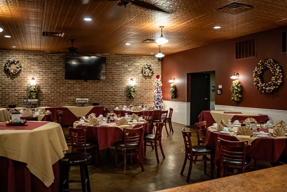 The speakeasy decorated for Christmas The speakeasy room at the Blvd Grill Johnstown, PA decorated for Christmas.