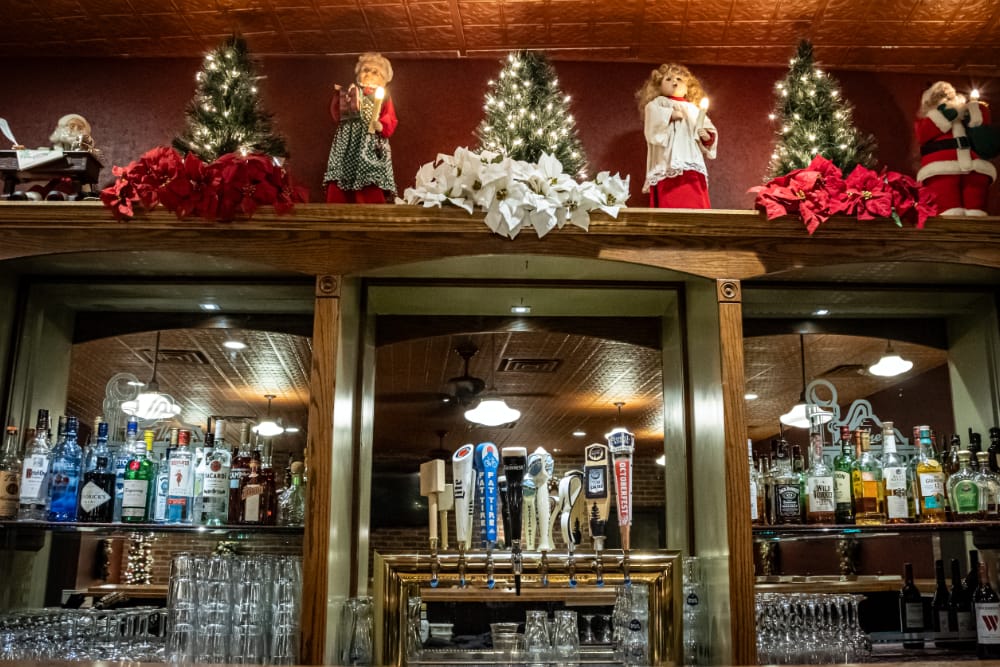 The speakeasy decorated for Christmas The speakeasy room at the Blvd Grill Johnstown, PA decorated for Christmas.