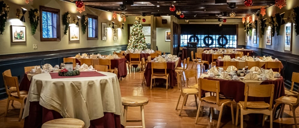 The warehouse decorated for Christmas The warehouse room at the Blvd Grill Johnstown, PA decorated for Christmas.