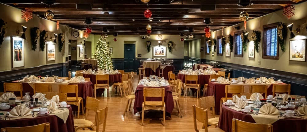 The warehouse decorated for Christmas The warehouse room at the Blvd Grill Johnstown, PA decorated for Christmas.