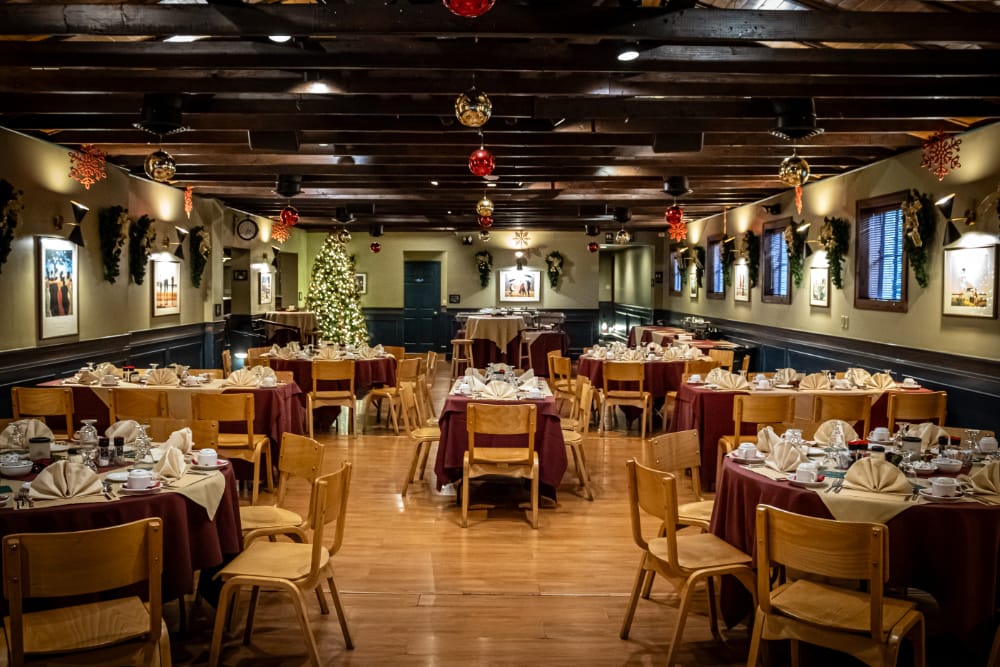 The warehouse decorated for Christmas The warehouse room at the Blvd Grill Johnstown, PA decorated for Christmas.