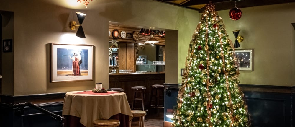 The warehouse decorated for Christmas The warehouse room at the Blvd Grill Johnstown, PA decorated for Christmas.