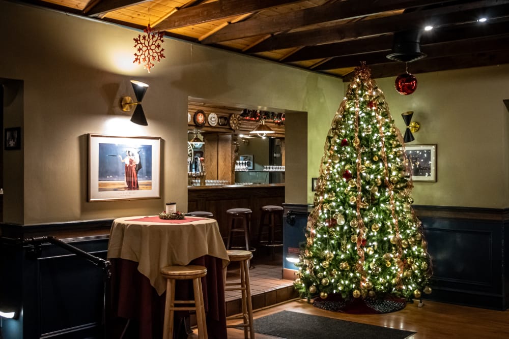 The warehouse decorated for Christmas The warehouse room at the Blvd Grill Johnstown, PA decorated for Christmas.